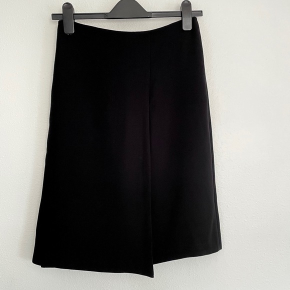 Vintage 80’s Emporio Armani Black Wrap Style Skirt - Picture 2 of 5